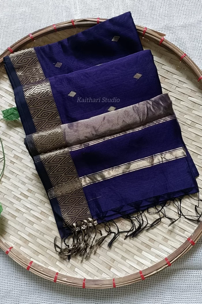 Nayanthra Inspired Deep Purple Saree - <span>KS020</span>