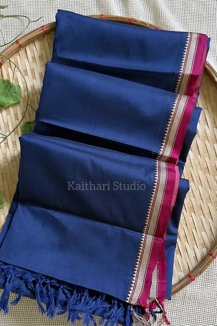 Narayanpet small border - Dark Blue - <span>KS021</span>
