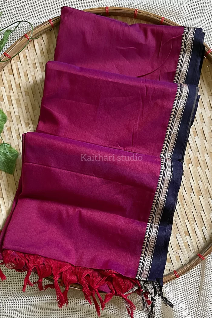 Narayanpet small border - Dark Pink - <span>KS022</span>
