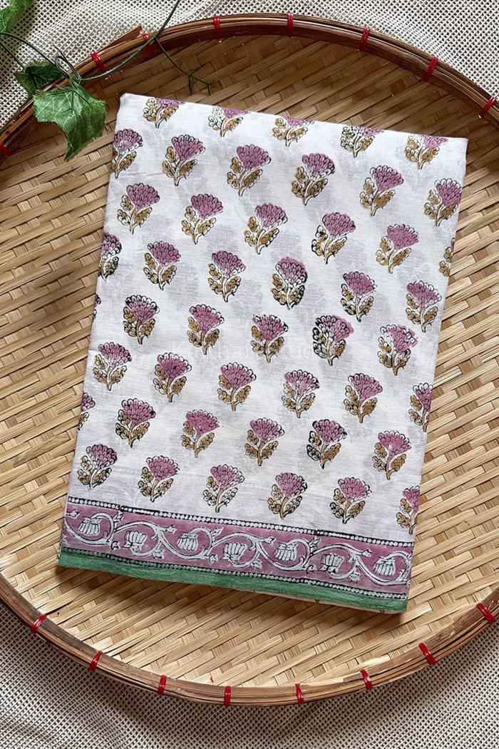 Handblock printed mul mul cotton- Multi color - <span>KS005</span>