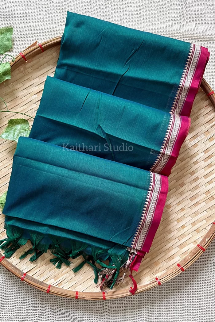 Narayanpet small border - Peacock Green - <span>KS026</span>
