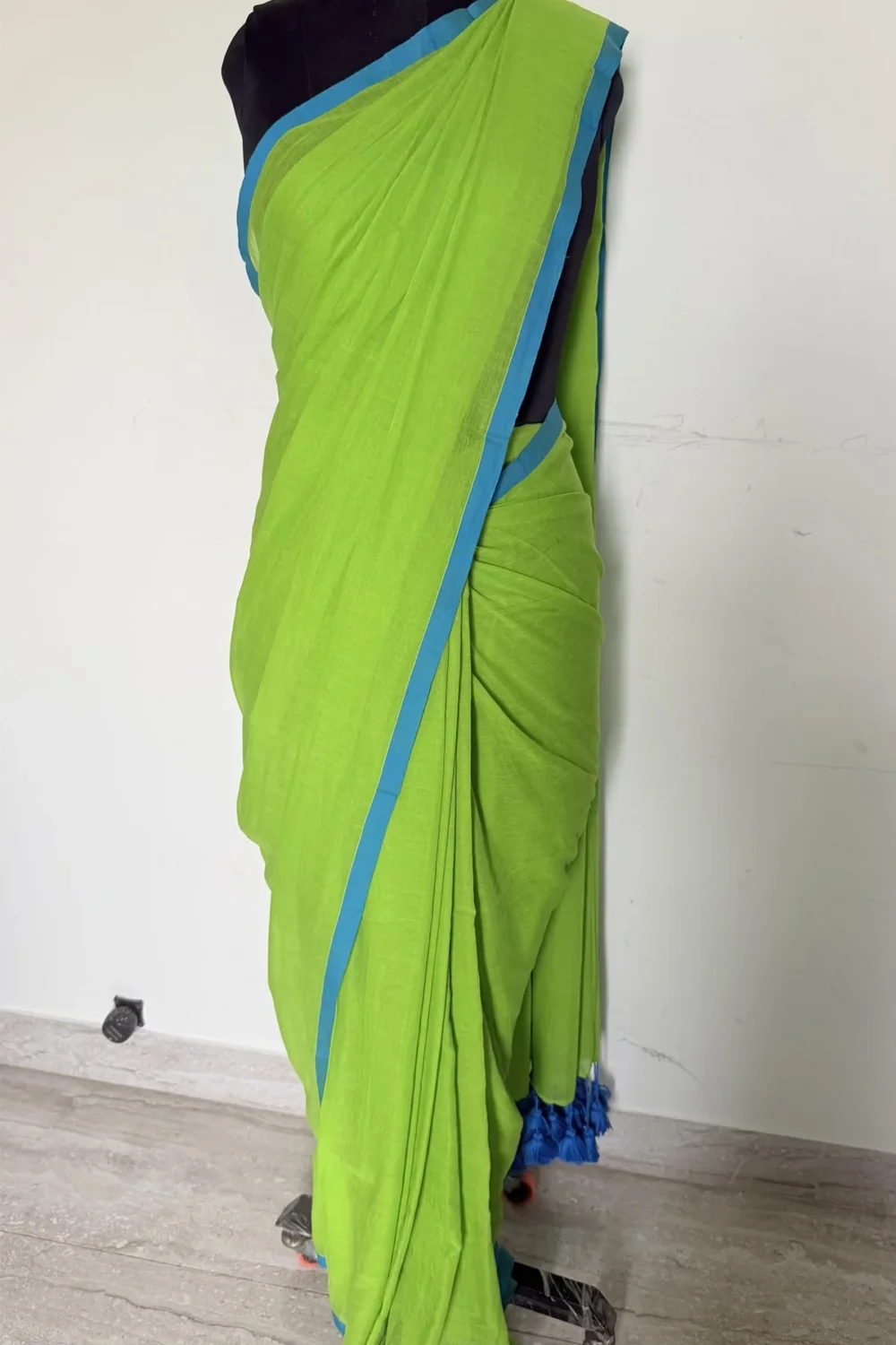 Florescent green plain mul cotton – <span>KS069</span> - Image 2