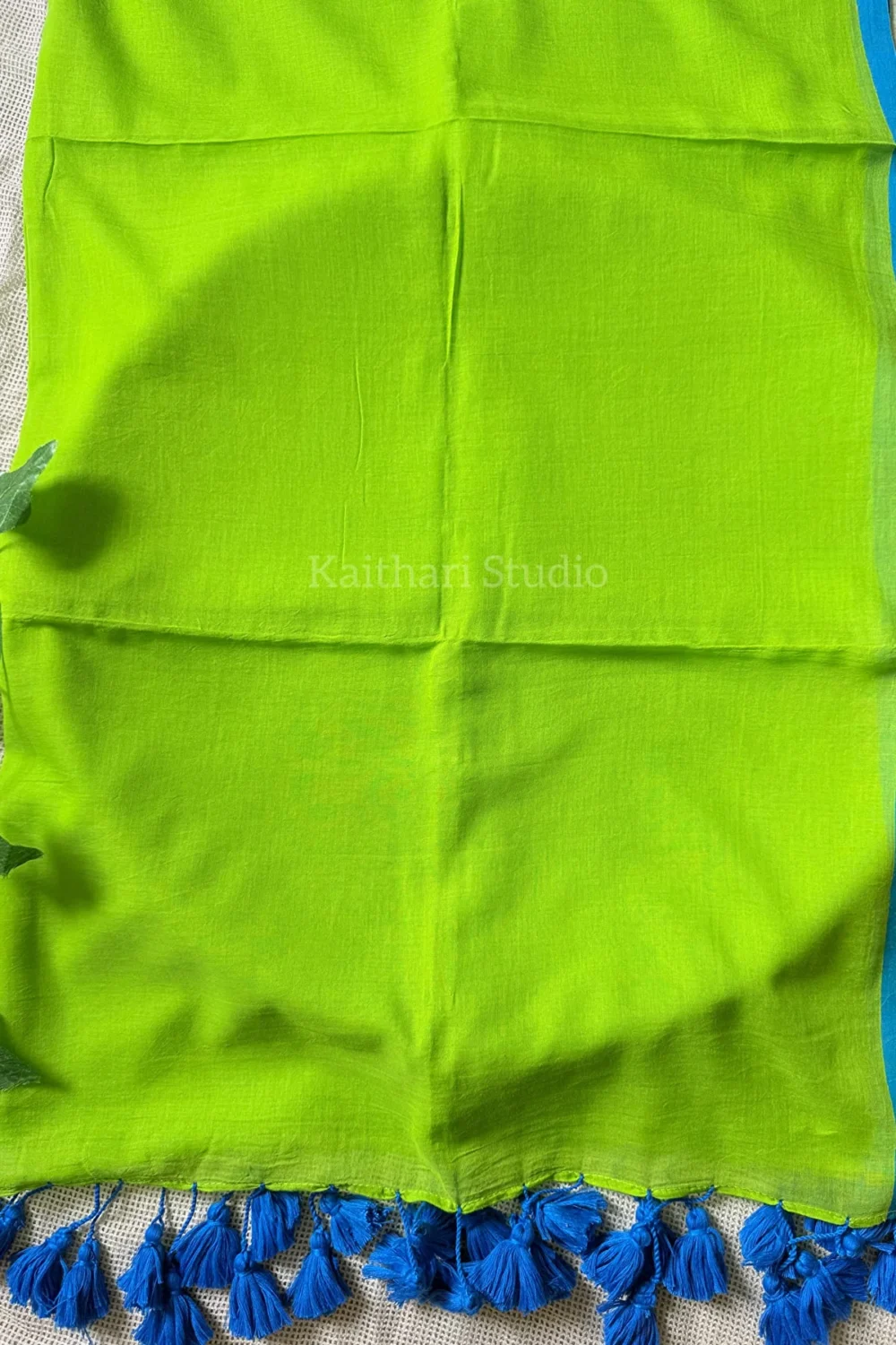 Florescent green plain mul cotton – <span>KS069</span> - Image 4