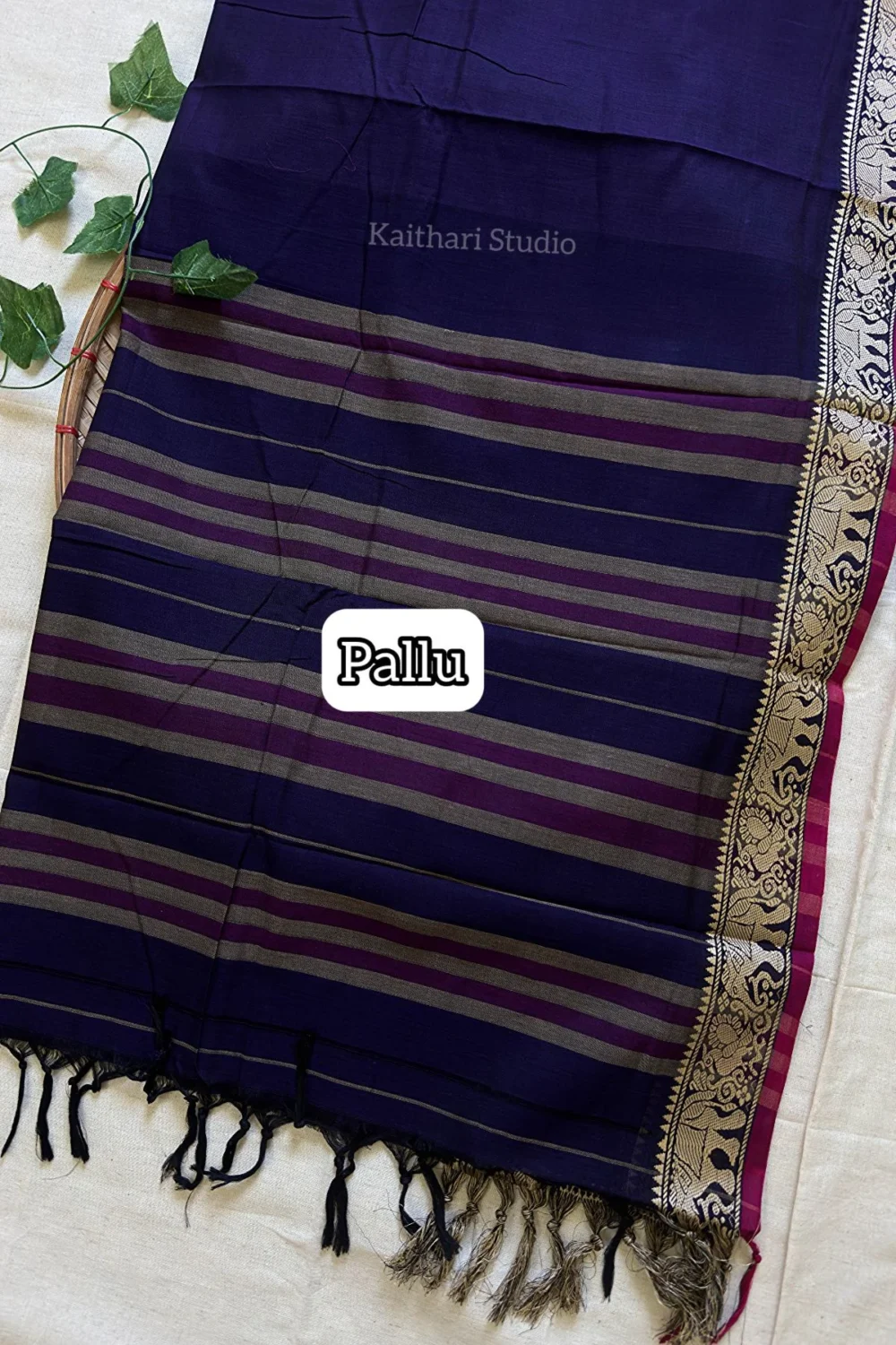 Narayanpet Big border – Purple - <span>KS078</span> - Image 2