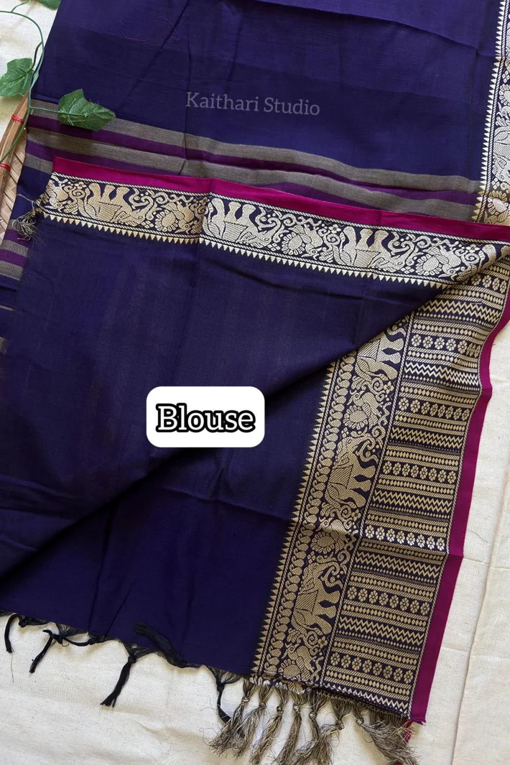 Narayanpet Big border – Purple - <span>KS078</span> - Image 3