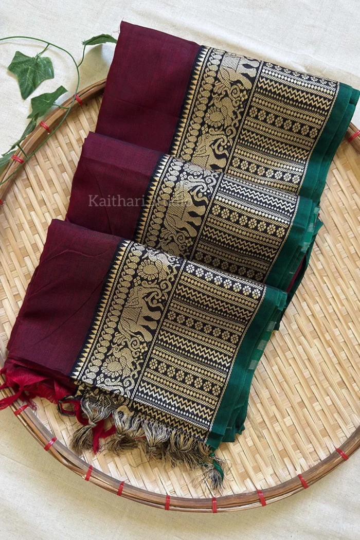 Narayanpet Big border – Maroon - KS080