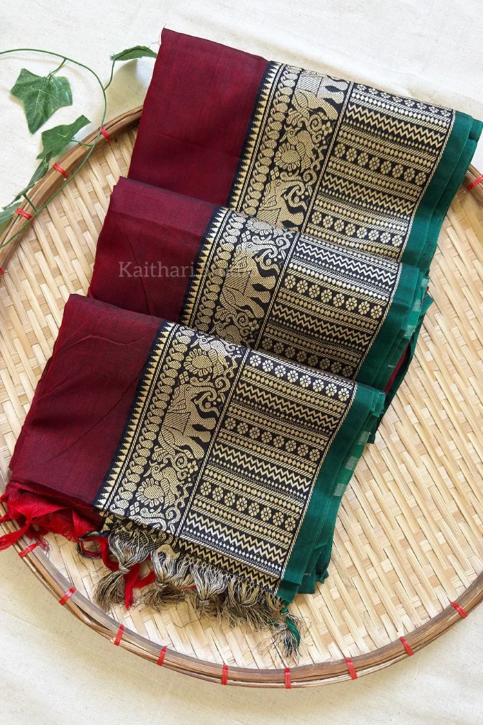 Narayanpet Big border – Maroon - KS080