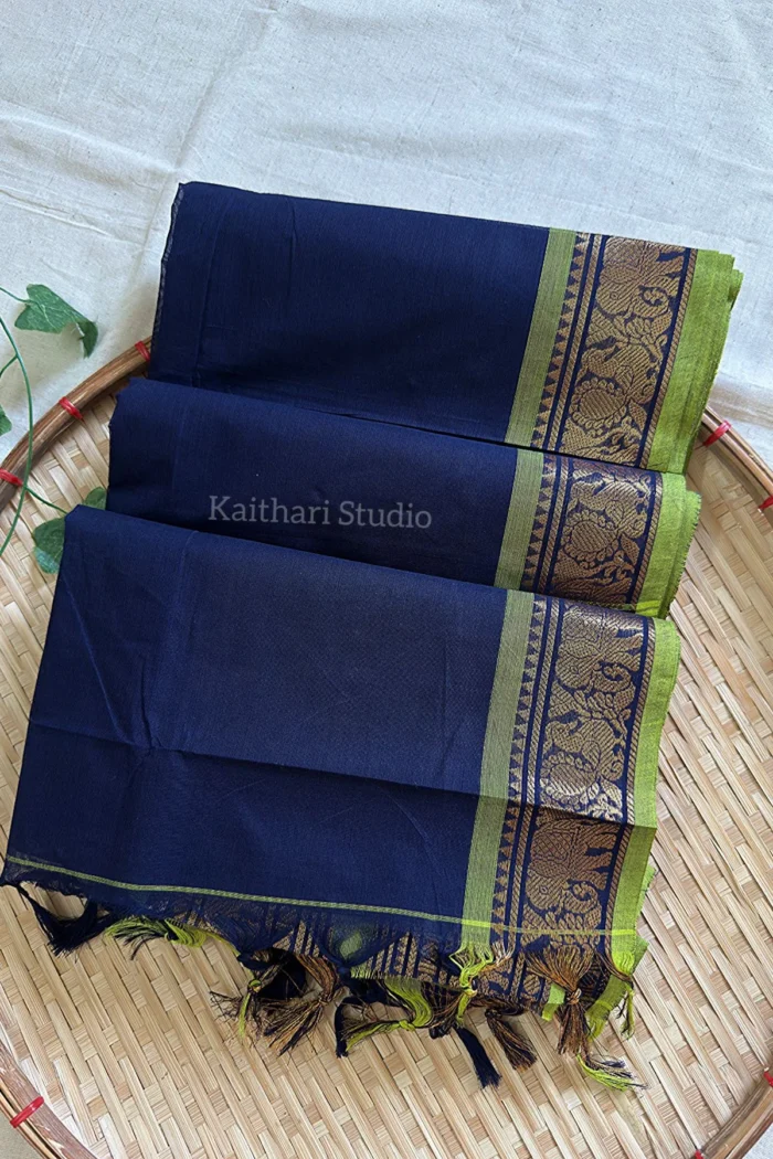 Chettinad Cotton - Navy Blue - KS087