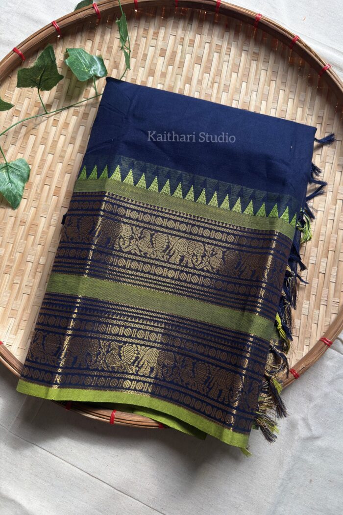Chettinad Cotton - Navy Blue - KS087