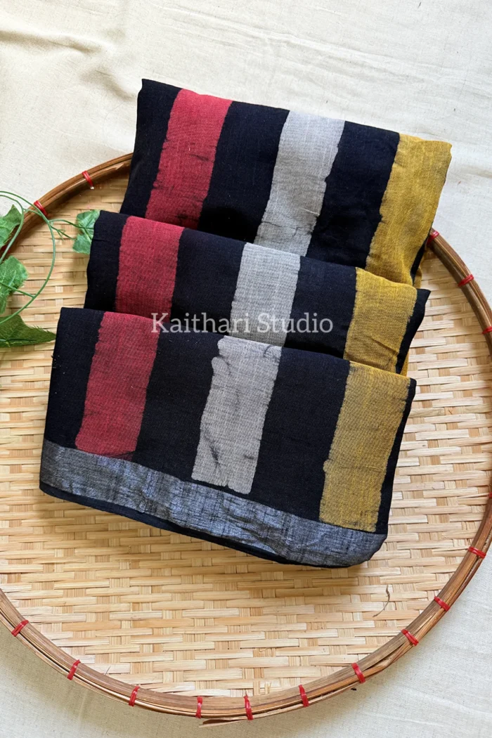 Handblock Printed Linen Cotton - Multicolor <span>KS118</span>