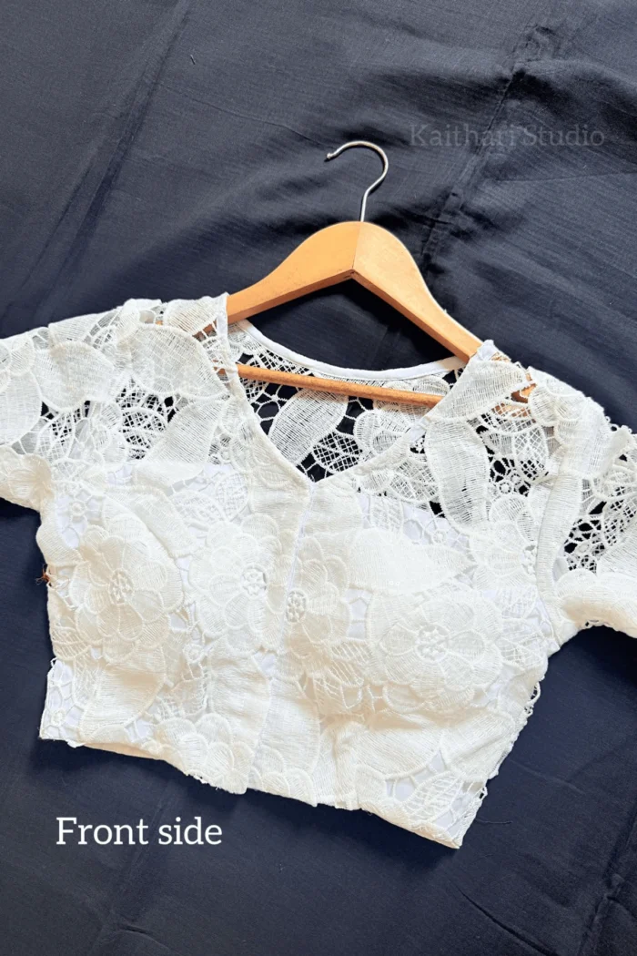 White Net Fabric Blouse KS134