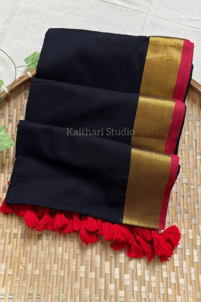 Black Mul cotton – Red String – KS174