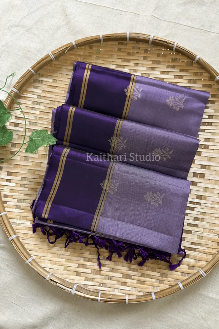Pure Handloom Soft Silk Saree - Lavender – KS172